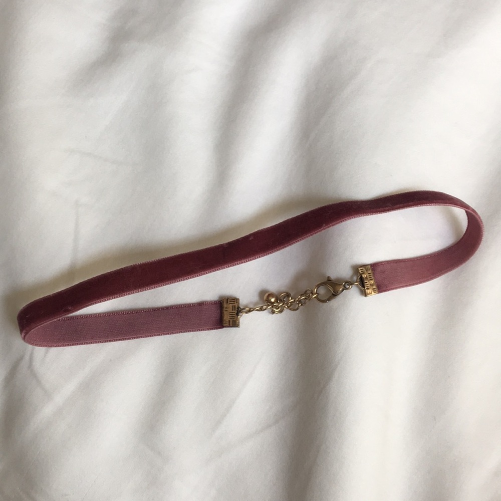 Purple velvet choker